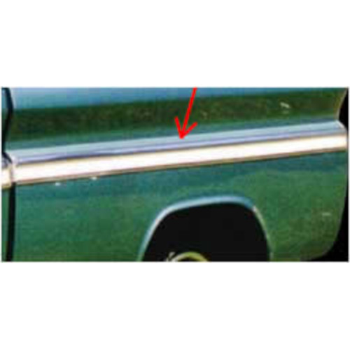 PartzBiz CM: FSM0800-Brothers Trucks Bedside Molding  - Lower - Shortbed