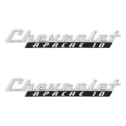 PartzBiz CM 04-563 - BROTHERS Trucks C/K Fender Badge Pair - Chevrolet Apache 10
