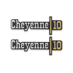 PartzBiz CM 04-537 - BROTHERS Trucks C/K Fender Badge Pair - Cheyenne 10
