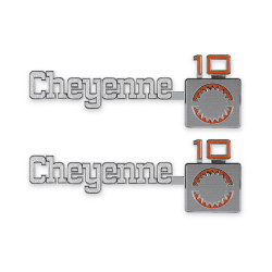 PartzBiz CM 04-539 - BROTHERS Trucks C/K Fender Badge Pair - Cheyenne 10