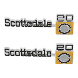 PartzBiz CM 04-556 - BROTHERS Trucks C/K Fender Badge Pair - Scottsdale 20