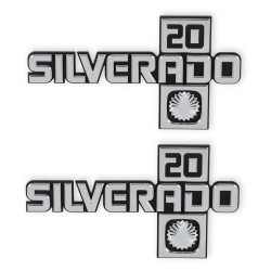 PartzBiz CM 04-553 - BROTHERS Trucks C/K Fender Badge Pair - Silverado 20