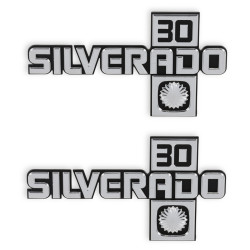 PartzBiz CM 04-554 - BROTHERS Trucks C/K Fender Badge Pair - Silverado 30