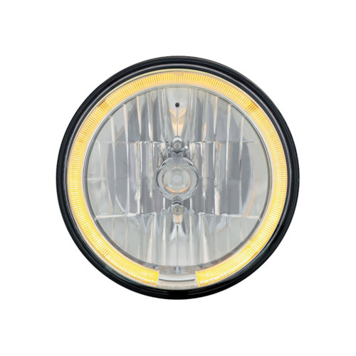 PartzBiz CM: EHL80HLAMBER-Brothers Trucks Euro Crystal Headlight - 7 inch - With LED Aux Light - Halo PartzBiz CM: EHL80HLAMBER-Brothers Trucks Euro Crystal Headlight - 7 inch - With LED Aux Light - Halo
