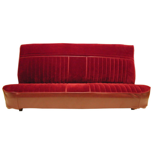 PartzBiz CM: UP87C01MAROON-Brothers Trucks Front Bench Seat Cover - Vinyl With Velour - Maroon Vinyl / Burgundy Velour PartzBiz CM: UP87C01MAROON-Brothers Trucks Front Bench Seat Cover - Vinyl With Velour - Maroon Vinyl / Burgundy Velour