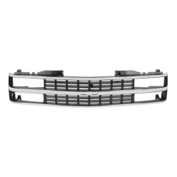 PartzBiz CM 04-366 - BROTHERS Trucks GMT400 Chevy Grille - Dual Headlight - Chrome