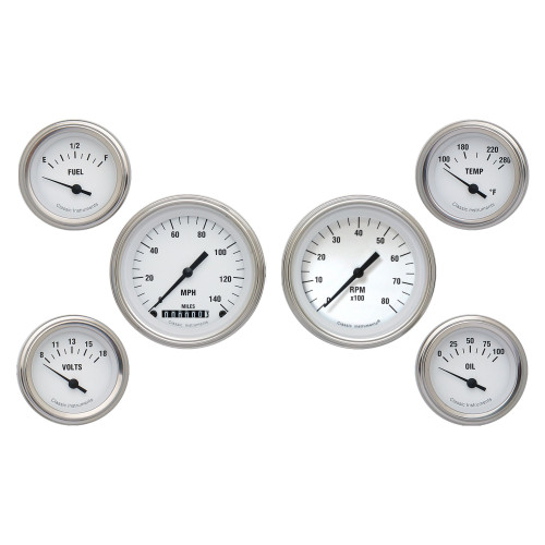 PartzBiz CM: WH01SLF-เครื่องดนตรีคลาสสิค White Hot Six Gauge Set PartzBiz CM: WH01SLF-เครื่องดนตรีคลาสสิค White Hot Six Gauge Set