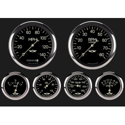 PartzBiz CM CL951SRC - Classic Series Six Gauge Set, 4 5/8