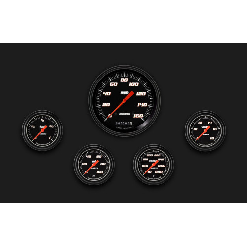 PartzBiz CM: VS354BBLF-Velocity Black Five Gauge Set 354 PartzBiz CM: VS354BBLF-Velocity Black Five Gauge Set 354