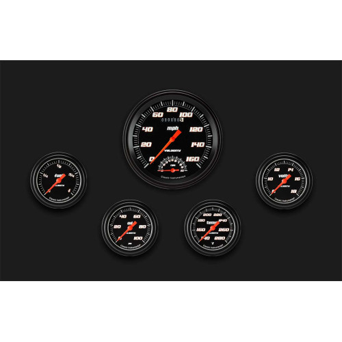 PartzBiz CM: VS365BBLF-Velocity Black Five Gauge Set 365