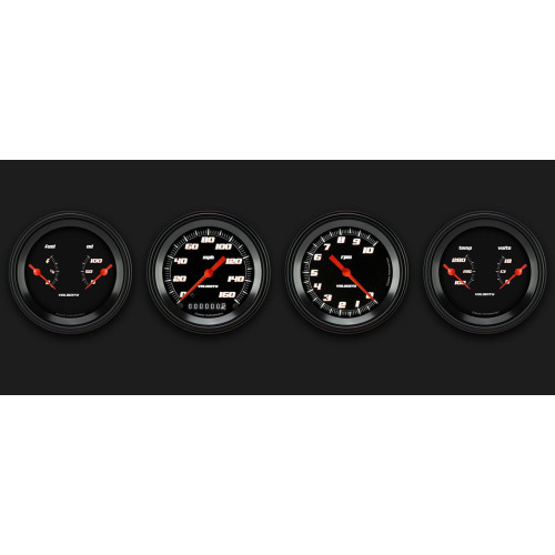 PartzBiz CM: VS05BBLF-Velocity Black Series Four Gauge Set