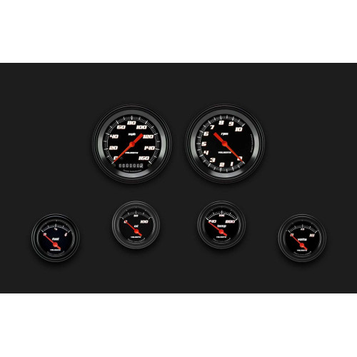PartzBiz CM: VS01BBLF-Velocity Black Six Gauge Set 01