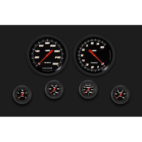 PartzBiz CM: VS151BBLF-Velocity Black Six Gauge Set 151