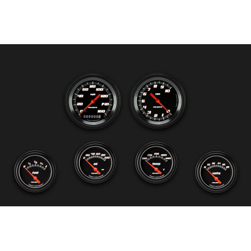 PartzBiz CM: VS201BBLF-Velocity Black Six Gauge Set 201