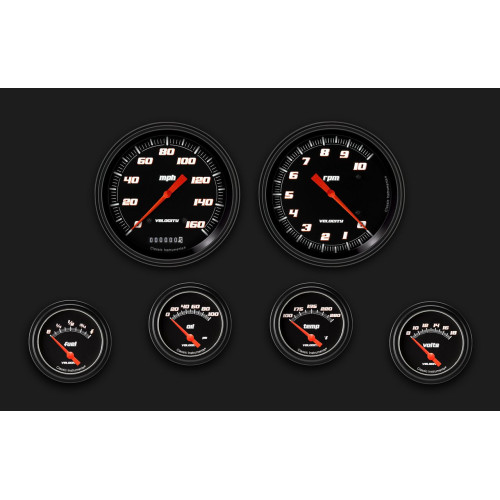 PartzBiz CM: VS251BBLF-Velocity Black Six Gauge Set 251