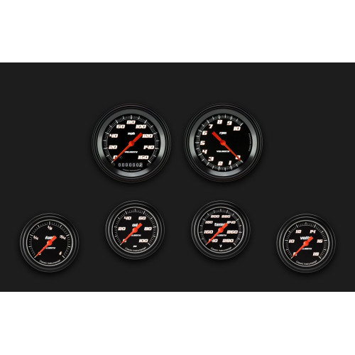 PartzBiz CM: VS301BBLF-Velocity Black Six Gauge Set 301