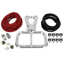 PartzBiz CM 121701 - Detroit Speed Battery Relocation Kit - Natural Finish Mount