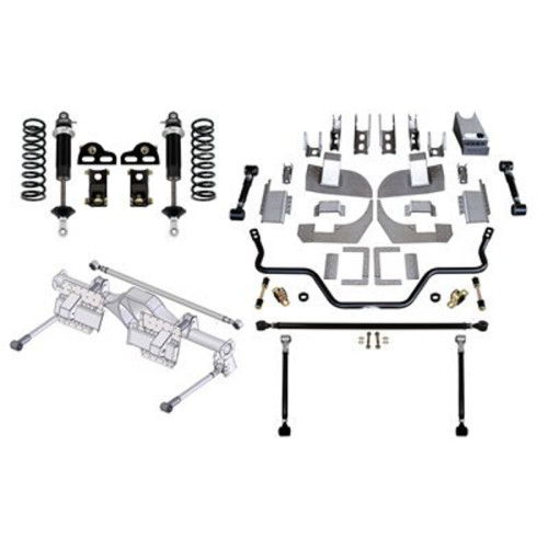 PartzBiz CM: 041722-SDS-Detroit Speed QuadraLink Rear Suspension Kit - 3 in. Axle Housing - Single Adjustable Shocks
