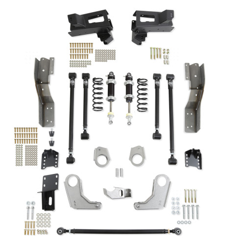 PartzBiz CM: 041754-DDS-Detroit Speed QUADRALink Rear Suspension Kit - Double Adjustable Shocks - Weld-in Axle Brackets
