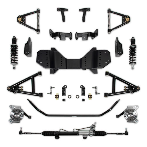 PartzBiz CM: 032082DS-Detroit Speed SpeedMAX Front Suspension System - Non-Adjustable Shocks - SBC Brackets