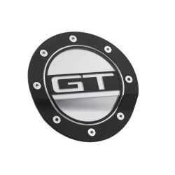 PartzBiz CM FR3Z-6640526-GB - Drake Muscle Cars Fuel Door Comp Series Matte Black With Silver Accents And GT Logo PartzBiz CM FR3Z-6640526-GB - Drake Muscle Cars Fuel Door Comp Series Matte Black With Silver Accents And GT Logo