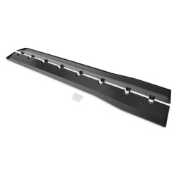PartzBiz CM JR3B-6510129-AB - Drake Muscle Cars Side Rocker Splitters Satin Black Pair