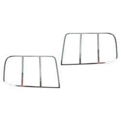PartzBiz CM 5R3Z-13489-C - Drake Muscle Cars Tail Light Chrome Finish Bezel Pair