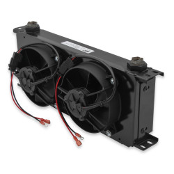 PartzBiz CM FP820ERL - Earl's UltraPro Oil Cooler w/ Dual Fan Pack - Black - 20 Rows - Extra-Wide Cooler - 10 O-Ring Boss Female Ports PartzBiz CM FP820ERL - Earl's UltraPro Oil Cooler w/ Dual Fan Pack - Black - 20 Rows - Extra-Wide Cooler - 10 O-Ring Boss Female Ports
