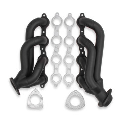 PartzBiz CM 11142FLT - Flowtech Shorty Headers - Black Painted