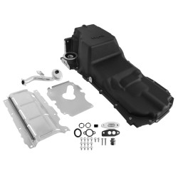 PartzBiz CM 302-24BK - Holley GM LT Swap Oil Pan - 4WD / Truck / Off-Road - Black