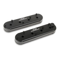 PartzBiz CM 241-294 - Holley GM Track Series Valve Covers - Small Block Chevrolet Gen III/IV - LS - Satin Black PartzBiz CM 241-294 - Holley GM Track Series Valve Covers - Small Block Chevrolet Gen III/IV - LS - Satin Black