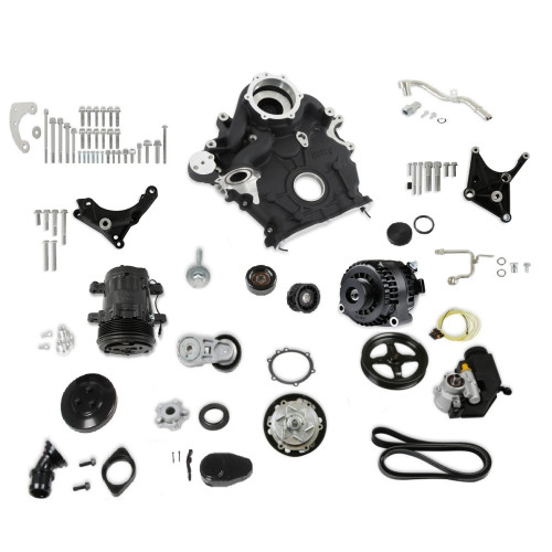 PartzBiz CM: 20-310BK-Holley Godzilla High-Mount Accessory Drive - OE Oiling System - Complete Kit - Black PartzBiz CM: 20-310BK-Holley Godzilla High-Mount Accessory Drive - OE Oiling System - Complete Kit - Black