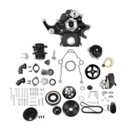 PartzBiz CM 20-293BK - Holley Premium Black Mid-Mount Complete Accessory System