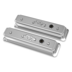 PartzBiz CM 241-248 - Holley Vintage Finned Valve Cover - PartzBiz CM 241-248 - Holley Vintage Finned Valve Cover -