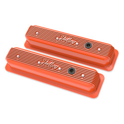 PartzBiz CM 241-249 - Holley Vintage Finned Valve Cover - PartzBiz CM 241-249 - Holley Vintage Finned Valve Cover -