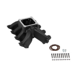 PartzBiz CM 300-295BK - Single Plane 4500 Carbureted Split-Design Race Intake Manifold - GM LS1/LS2/LS6