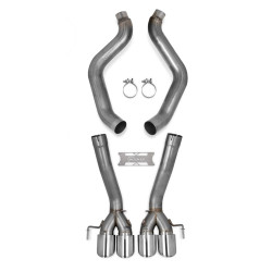 PartzBiz CM 70401316-RHKR - 2009-13 C6 CORVETTE AXLE BACK EXHAUST W/