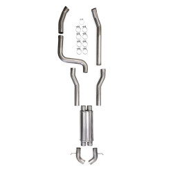 PartzBiz CM 705014153RHKR - GM S10 3 นิ้ว TURNDOWN EXHAUST 1982 1993