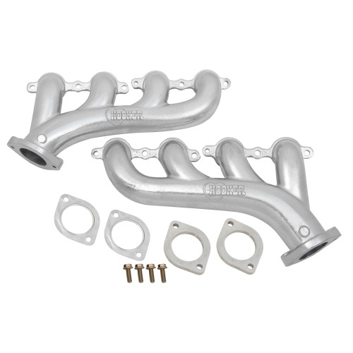 PartzBiz CM: 8502-1HKR-ท่อร่วมไอเสีย Hooker BlackHeart LS Swap - ผิวเซรามิกสีเงิน