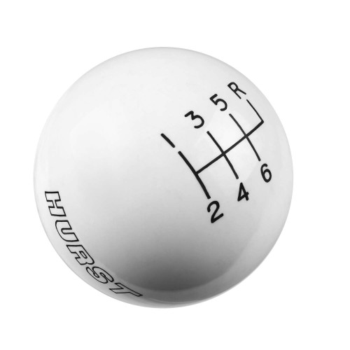 PartzBiz CM: 1630056-Hurst Shift Knob - 6-Speed - White