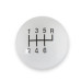 PartzBiz CM: 1630040-Hurst Shift Knob - 6 Speed - White