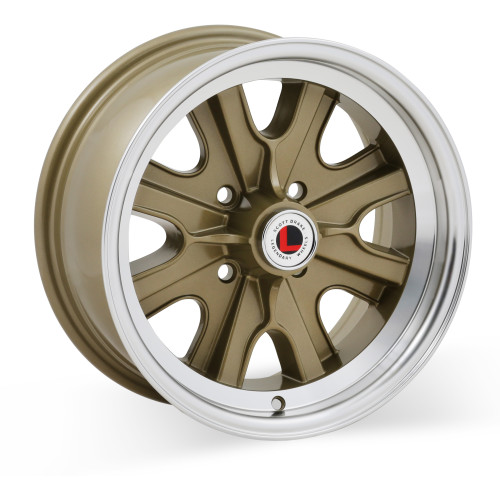 PartzBiz CM: LW90-50744F-Legendary Wheels HB44 - 15 x 7 in. - 4 x 4.5 - 4.25 BS - Gold Haze