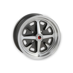PartzBiz CM LW40-40644B - Legendary Wheels Magnum 400 - 14 x 6 in. - 4 x 4.5 - 3.75 BS - Charcoal/Machined