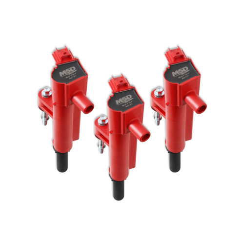 PartzBiz CM: 827376-MSD Ignition Coil - Blaster - Chrysler 3.7L - Red - 3-Pack PartzBiz CM: 827376-MSD Ignition Coil - Blaster - Chrysler 3.7L - Red - 3-Pack