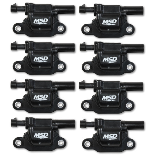 PartzBiz CM: 826683-MSD Ignition Coil - GM Gen V Blaster Series - Gen V Direct Injected Engine - Black - 8-Pack - Square
