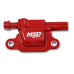 PartzBiz CM: 82668-MSD Ignition Coil - GM Gen V Blaster Series - Gen V Direct Injected Engine - Red - 8-Pack - Square