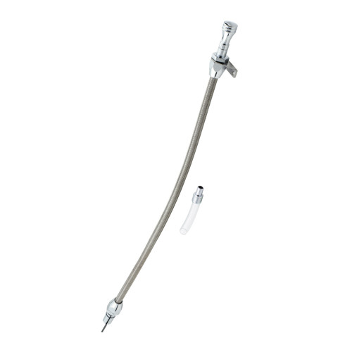 PartzBiz CM: 9703G-Mr. Gasket Automatic Transmission Dipstick & Tube - Braided Stainless Steel