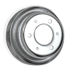 PartzBiz CM 8830MRG - Mr. Gasket Chrome Crankshaft Pulley - Double Groove