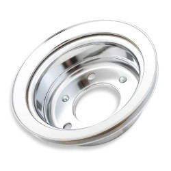 PartzBiz CM 8827 - Mr. Gasket Chrome Crankshaft Pulley - Single Groove