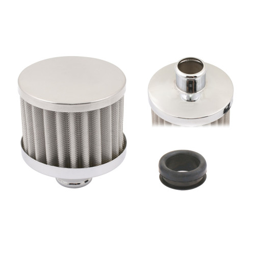PartzBiz CM: 2049G-Mr. Gasket Chrome Valve Cover Breather - แบบกดออน PartzBiz CM: 2049G-Mr. Gasket Chrome Valve Cover Breather - แบบกดออน